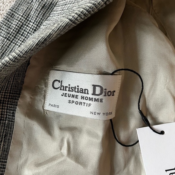 Christian Dior Plaid Jeunne Homme Sportif Blazer Size XS Paris Old Money - Picture 6 of 10